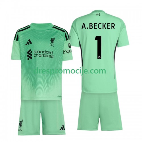 Liverpool Alisson Becker 1 Dres Golmanski Dječji Domaći 2025/2026 Kratkih Rukava Liverpool Alisson Becker 1 Dres Golmanski Dječji Domaći 2025/2026 Kratkih Rukava